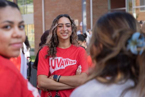 Students gathered before Convocation