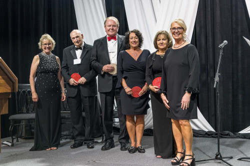 Campaign cabinet members with Chancellor Henry and Valerie Lawson