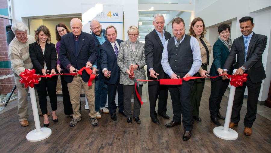 Oxbow center ribbon cutting