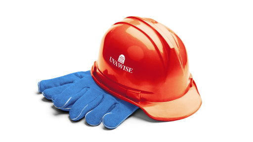 Hard hat with gloves