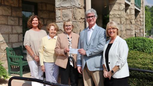 Left to right: Slemp Foundation Board of Trustee members Melissa Jensen and Nancey Smith, Chancellor Donna P. Henry, Slemp Foundation Board of Trustee member Jim Smith, Vice Chancellor for Advancement and Alumni Engagement Valerie Lawson.