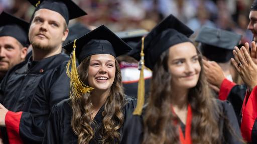 Graduates in caps and gowns