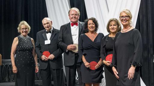 Campaign cabinet members with Chancellor Henry and Valerie Lawson